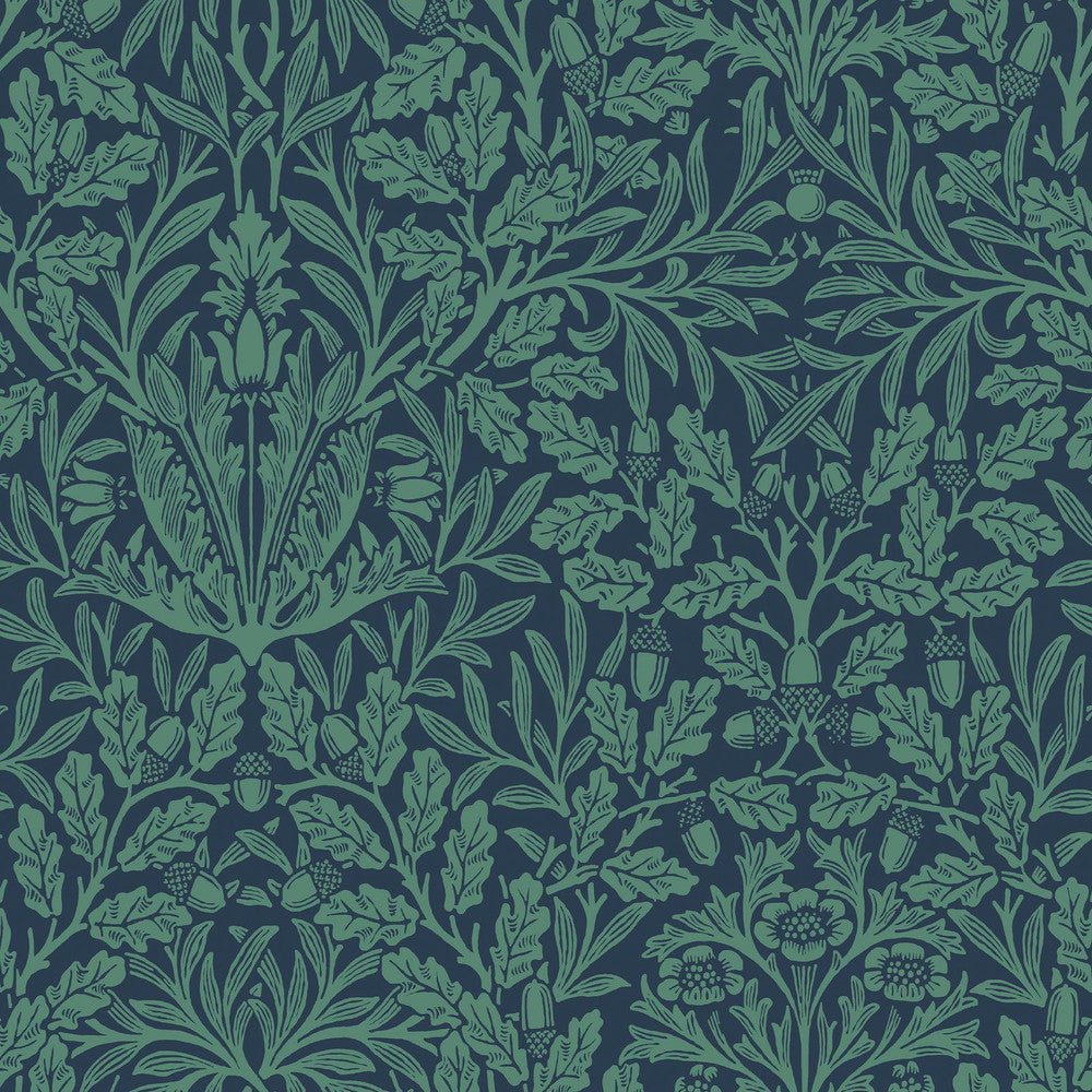 Acorn Wallpaper - Heritage Blue - 140489 - William Morris - Premier Wallcovering