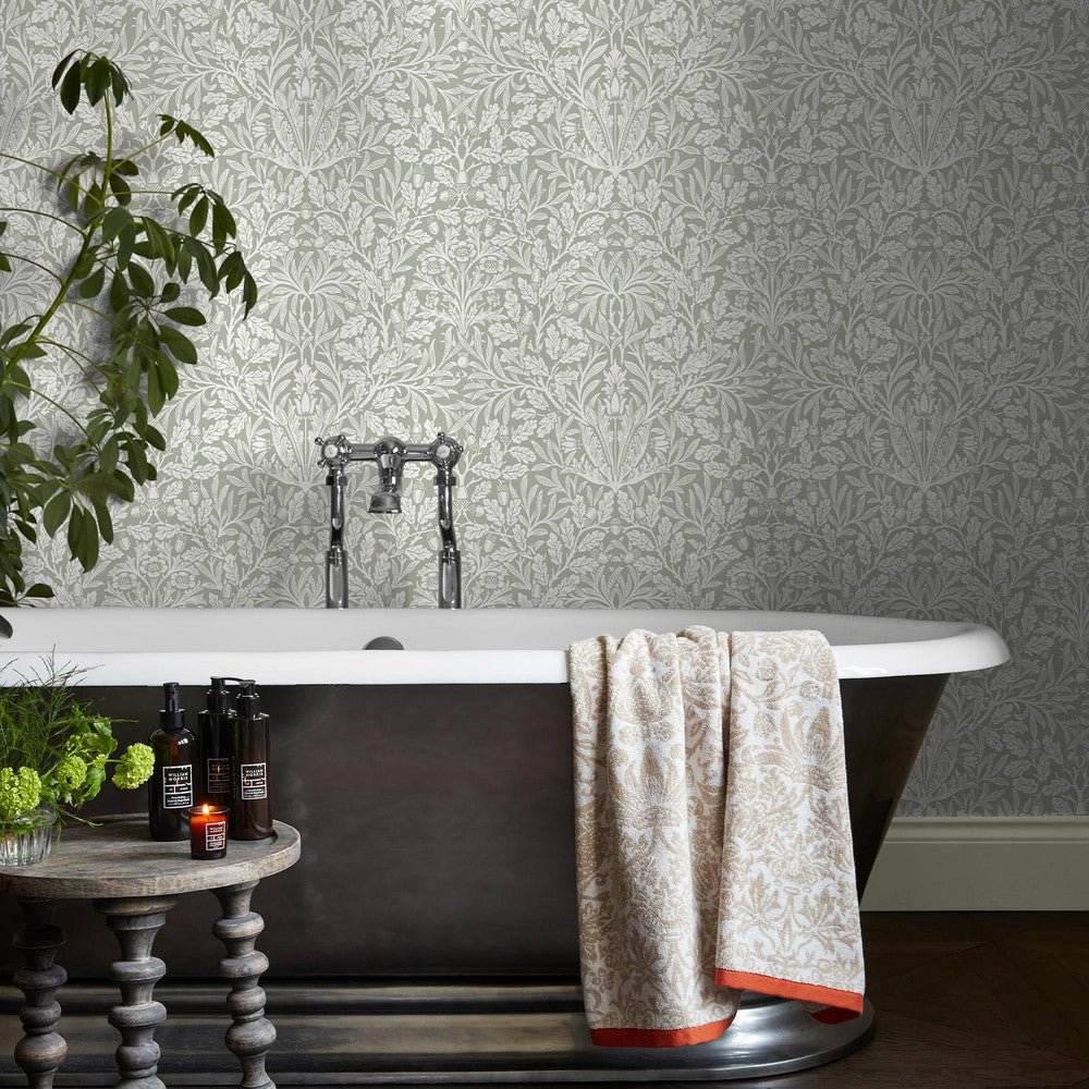 Acorn Wallpaper - Sage - 140492 - William Morris - Premier Wallcovering