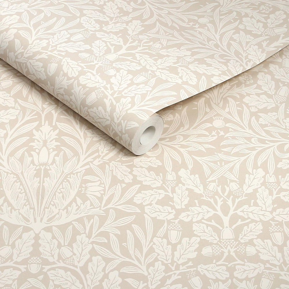 Acorn Wallpaper - Hessian - 140491 - William Morris - Premier Wallcovering