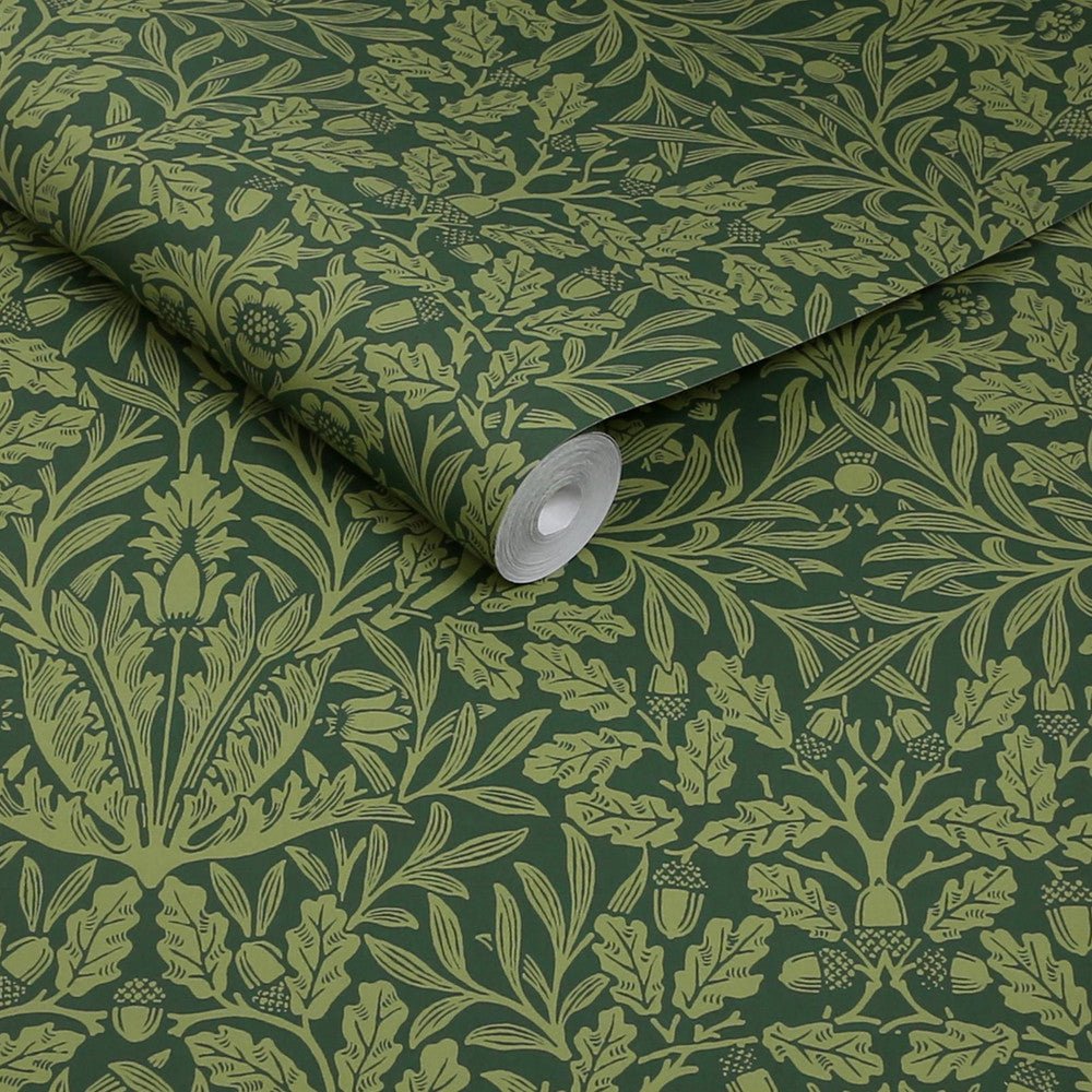 Acorn Wallpaper - Garden Green - 140490 - William Morris - Premier Wallcovering