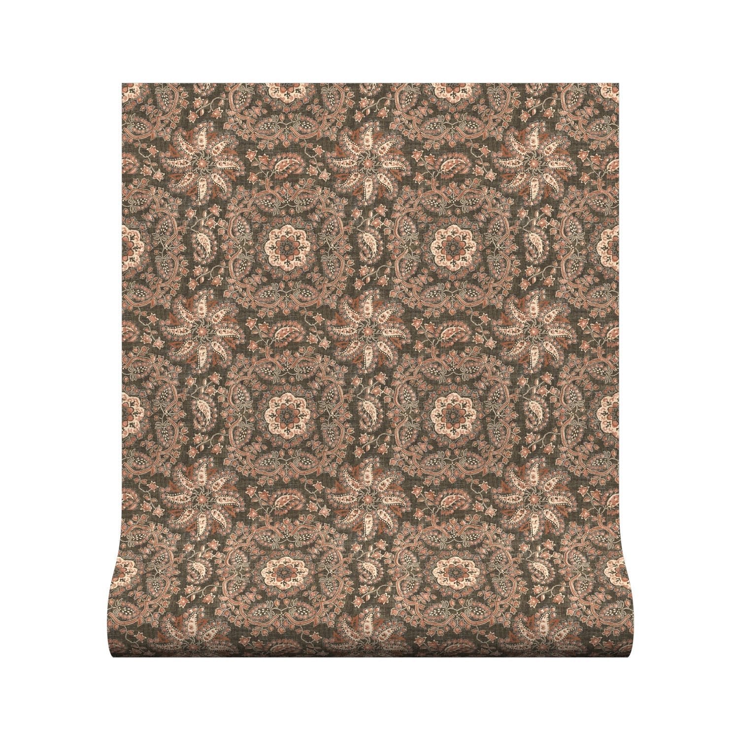 Adaline Wallpaper - Espresso - Warner House - Premier Wallcovering
