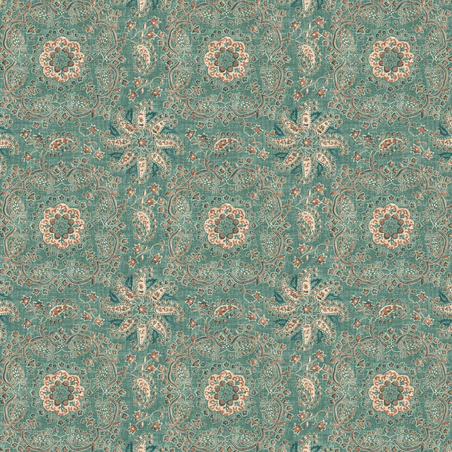 Adaline Wallpaper - Teal - Warner House - Premier Wallcovering