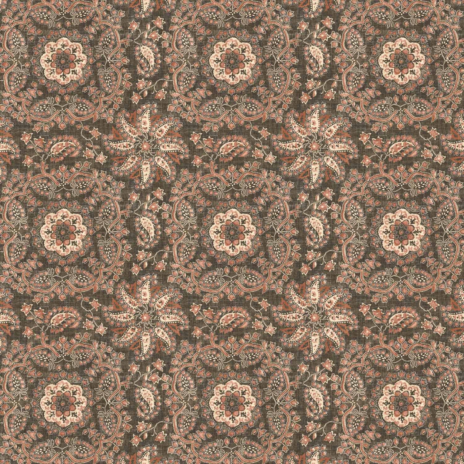 Adaline Wallpaper - Espresso - Warner House - Premier Wallcovering