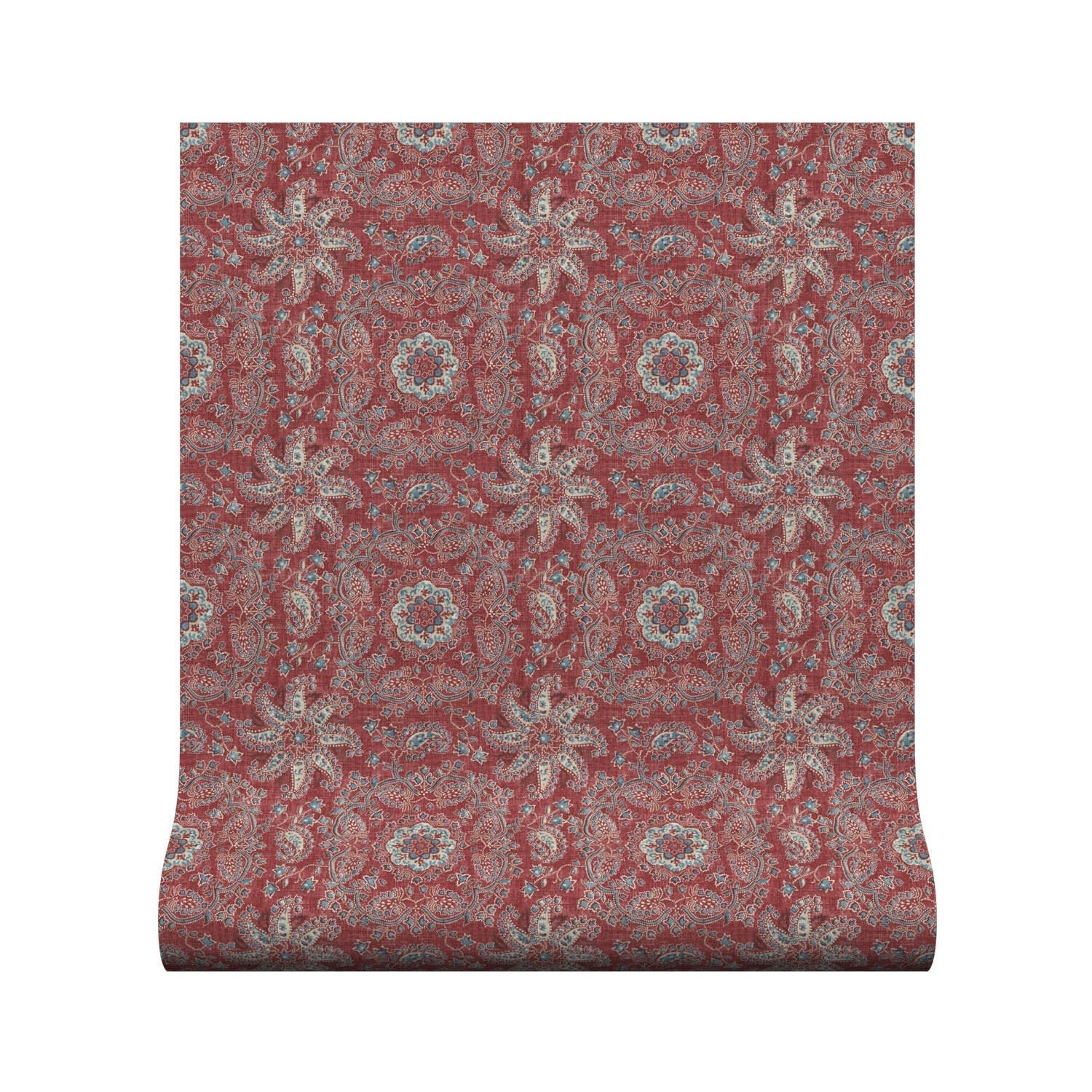 Adaline Wallpaper - Merlot - Warner House - Premier Wallcovering