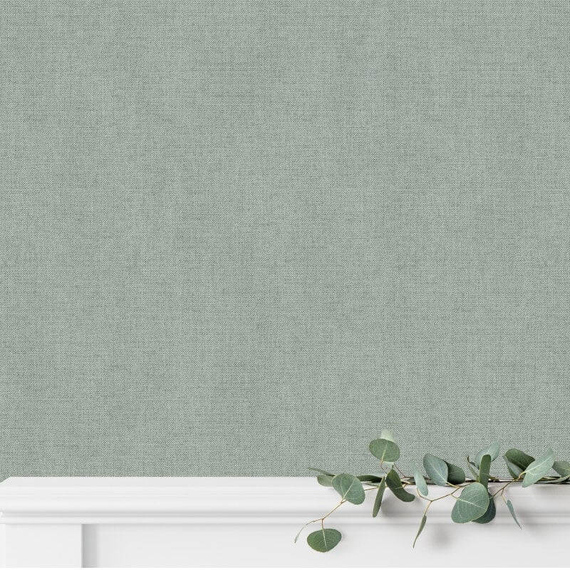 Adele Garrett Plain Texture Wallpaper - Sage - Muriva - M55104 - Premier Wallcovering