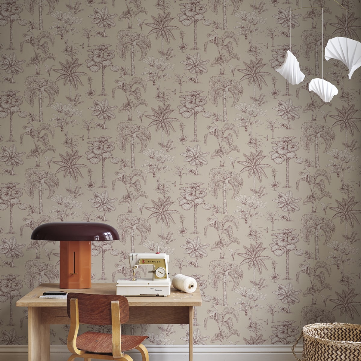 Adele Wallpaper - Beige - Sandberg - S10650 - Premier Wallcovering