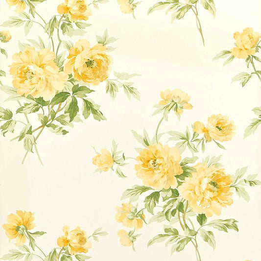Adele Wallpaper - Primrose/Ivory - DCAVAD102 - Sanderson - Premier Wallcovering