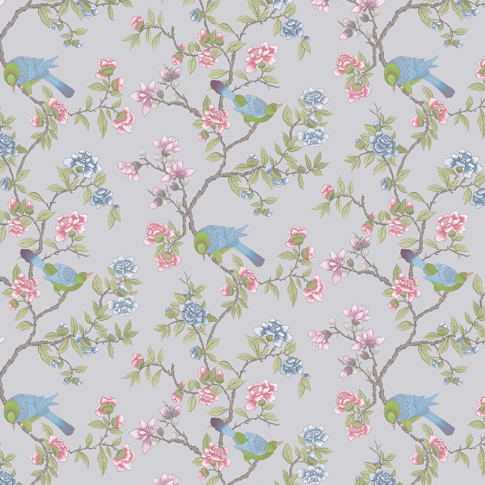 Aderyn Wallpaper - French Grey - Little Greene - 0267ADFRENC - Premier Wallcovering