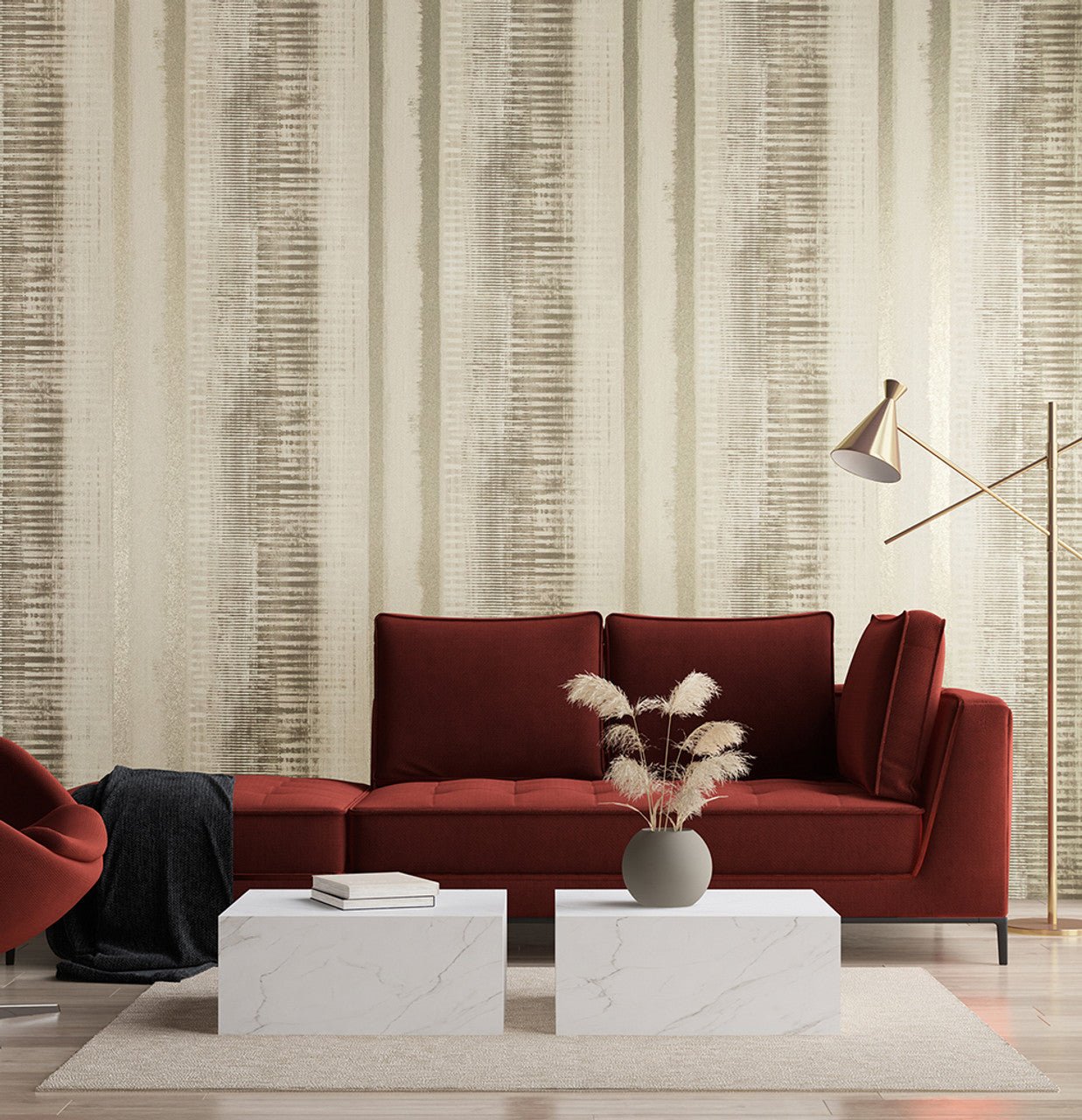 Adonea Hermes Wallpaper - Beige Gold - Hohenberger - 64324 - Premier Wallcovering