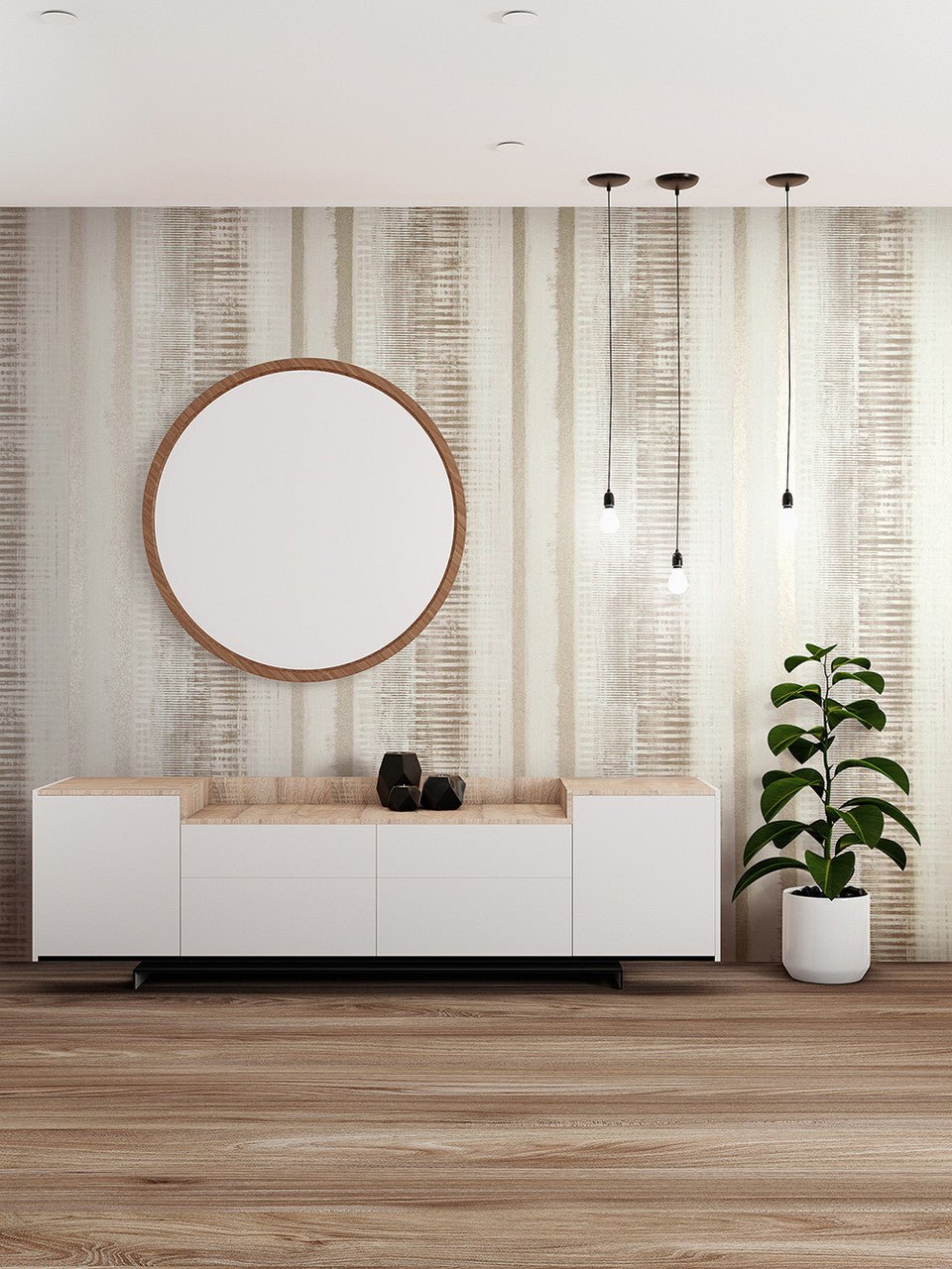 Adonea Hermes Wallpaper - Warm Grey - Hohenberger - 64321 - Premier Wallcovering