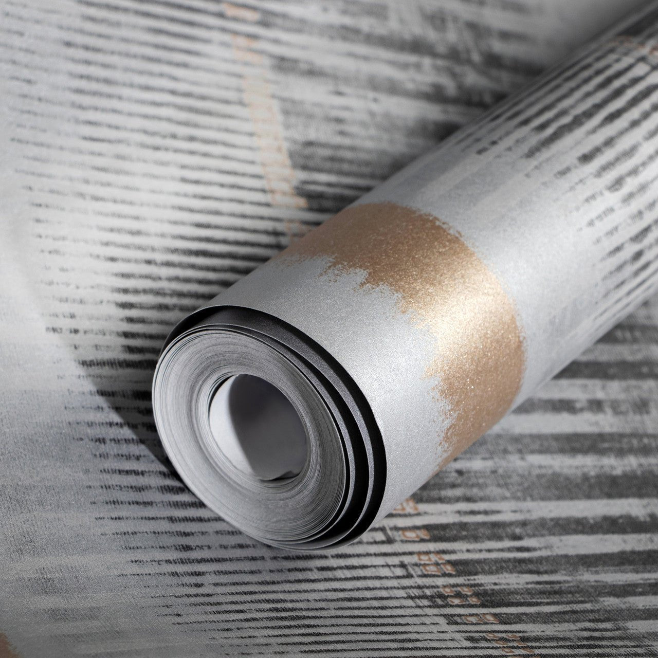 Adonea Hermes Wallpaper - Grey/ Copper - Hohenberger - 64289 - Premier Wallcovering