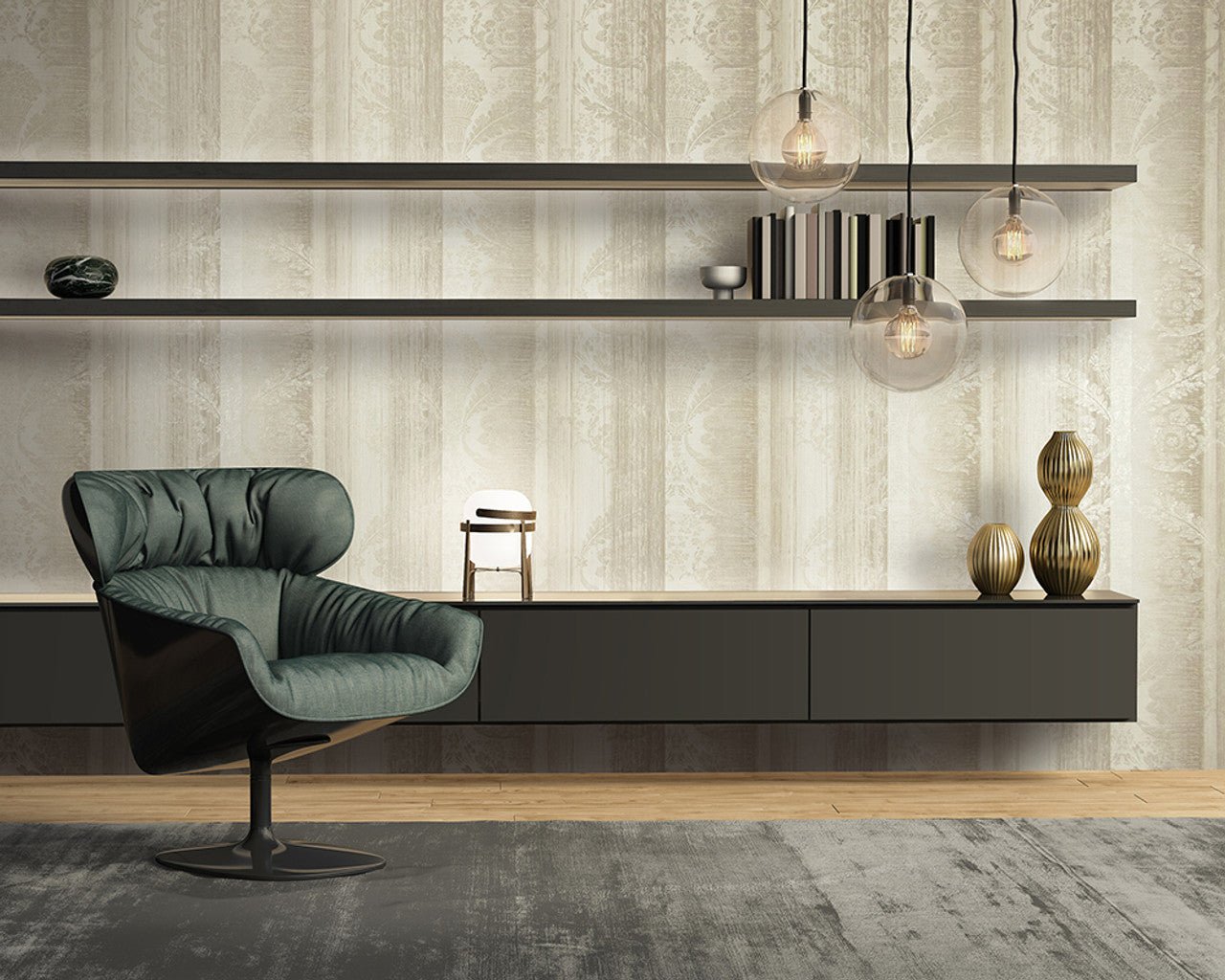 Adonea Nerites Wallpaper - Warm Grey - Hohenberger - 64275 - Premier Wallcovering
