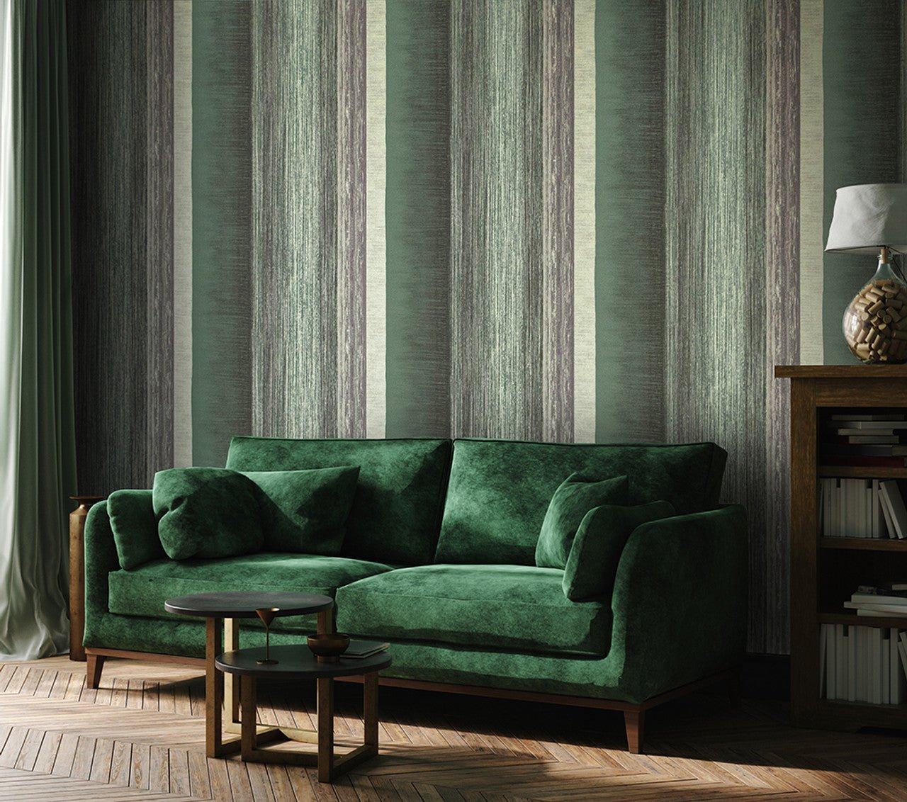 Adonea Poseidon Wallpaper - Woody Green - Hohenberger - 64292 - Premier Wallcovering