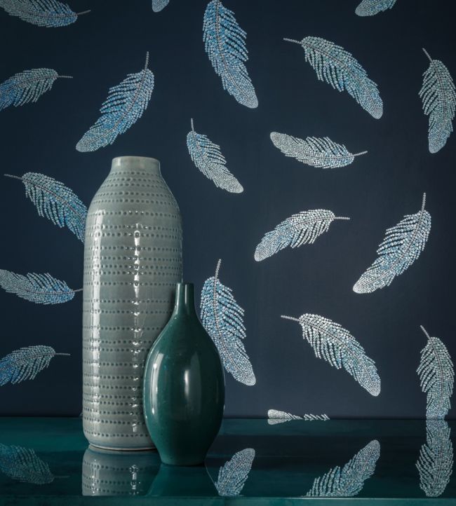 Adornado Wallpaper - Navy/ Sapphire - Matthew Williamson - W7261-01 - Premier Wallcovering