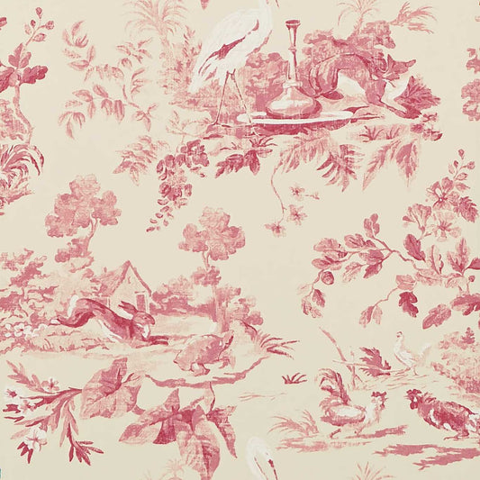 Aesop’s Fables Wallpaper - Pink - DCAVAE101 - Sanderson - Premier Wallcovering