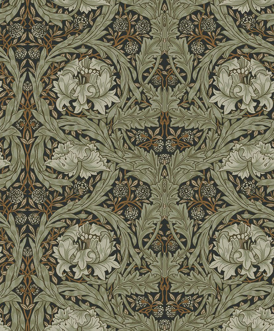 African Marigold Wallpaper - Black / Green - Midbec - 82073 - Premier Wallcovering
