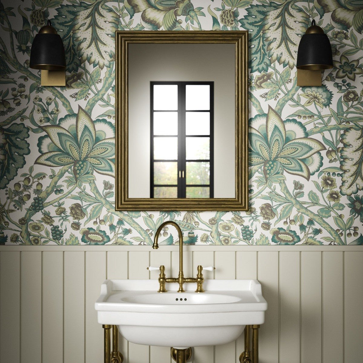 Afsana Wallpaper - Spruce - Warner House - Premier Wallcovering
