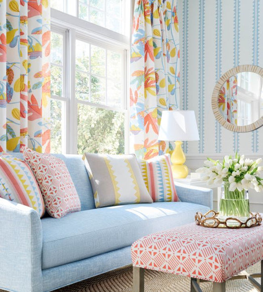 Agave Stripe Wallpaper - Navy - Thibaut - T16226 - Premier Wallcovering