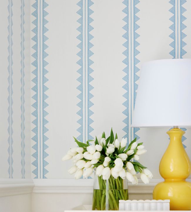Agave Stripe Wallpaper - Navy - Thibaut - T16226 - Premier Wallcovering