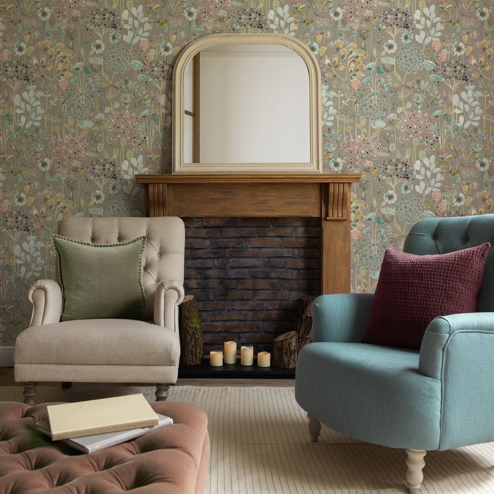 Ailsa Wallpaper - Granite - Voyage Maison - AILSA/WPO/GRA - Premier Wallcovering