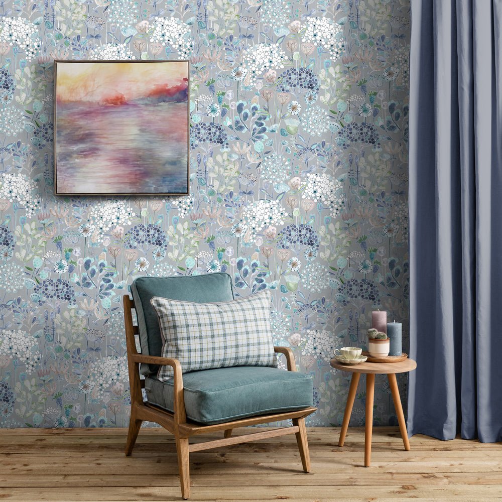 Ailsa Wallpaper - Cornflower - Voyage Maison - AILSA/WPO/COR - Premier Wallcovering