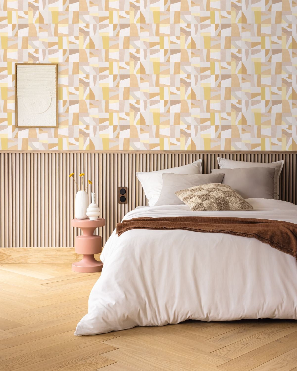 Aix Wallpaper - Beige Jaune - Caselio - 105461228 - Premier Wallcovering