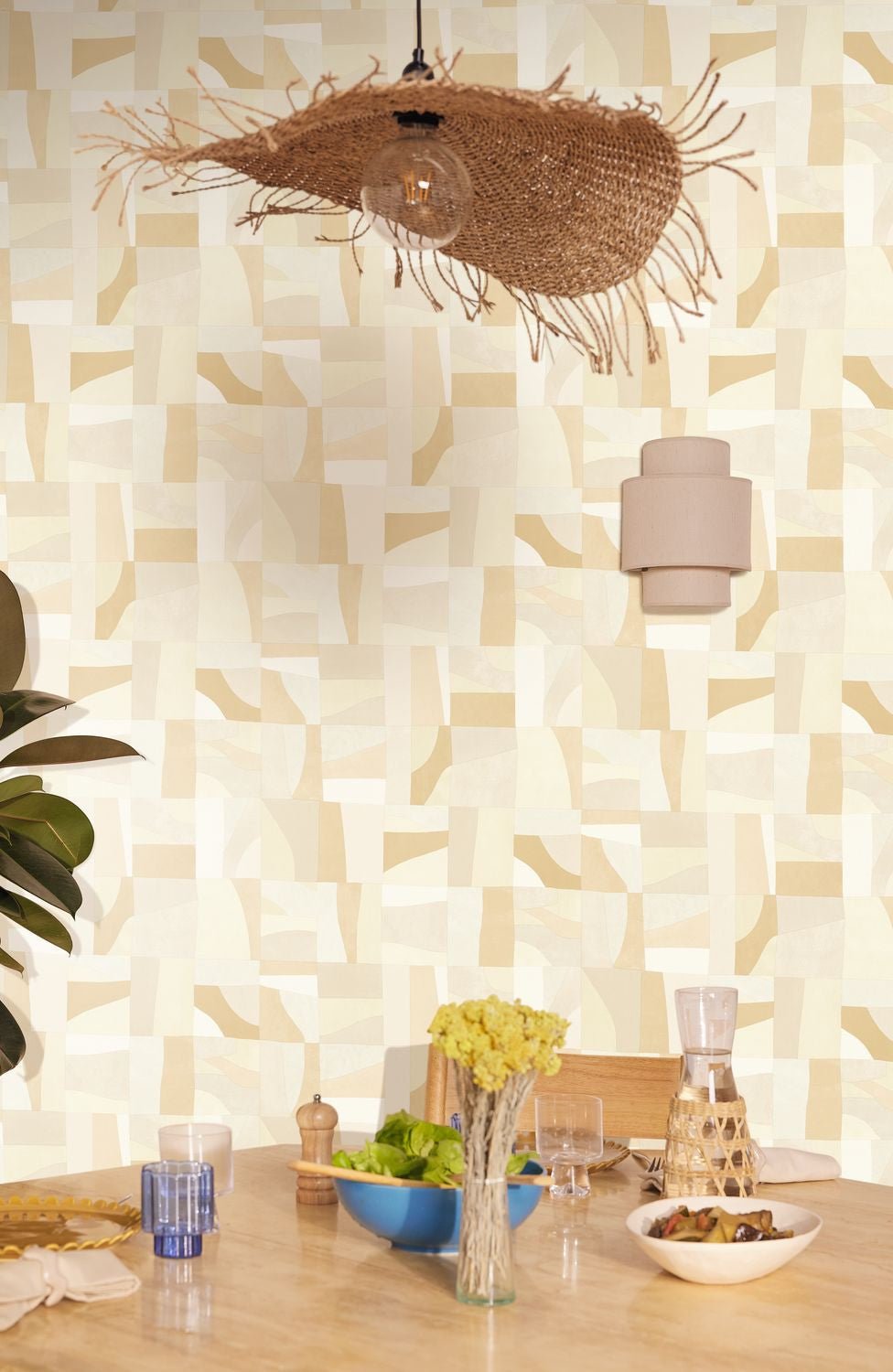 Aix Wallpaper - Beige - Caselio - 105461152 - Premier Wallcovering