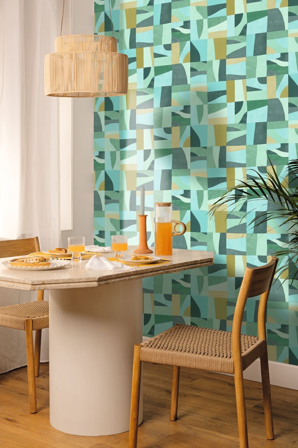 Aix Wallpaper - Bleu Ocean - Caselio - 105466736 - Premier Wallcovering