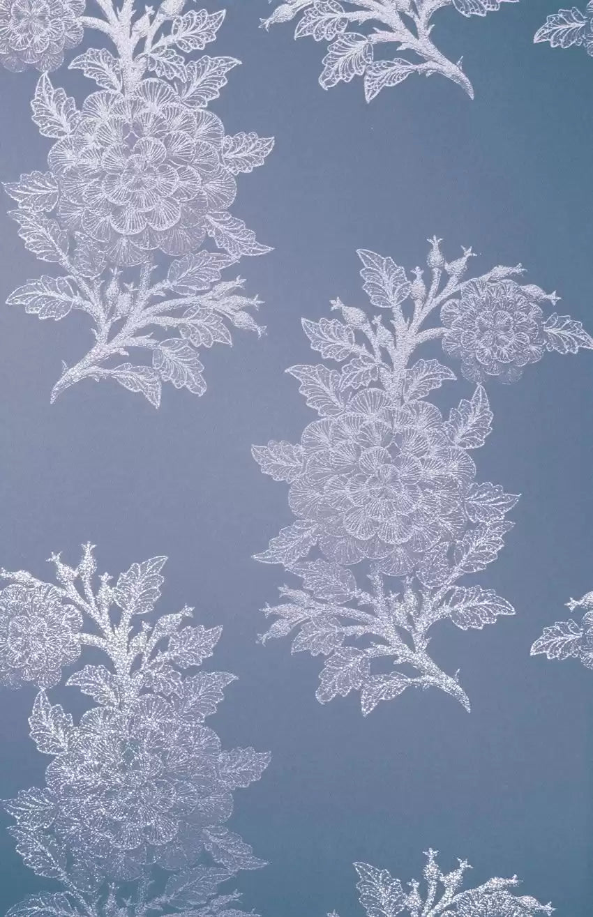 Ajouré Wallpaper - Sapphire/Silver - Osborne & Little - W6433-01 - Premier Wallcovering