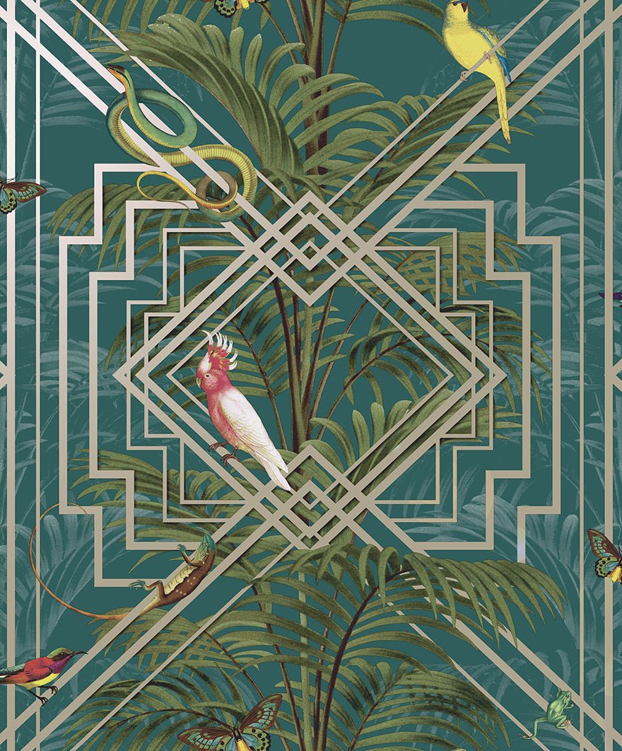 Akello Wallpaper - Turquoise - Holden Décor - 91460 - Premier Wallcovering