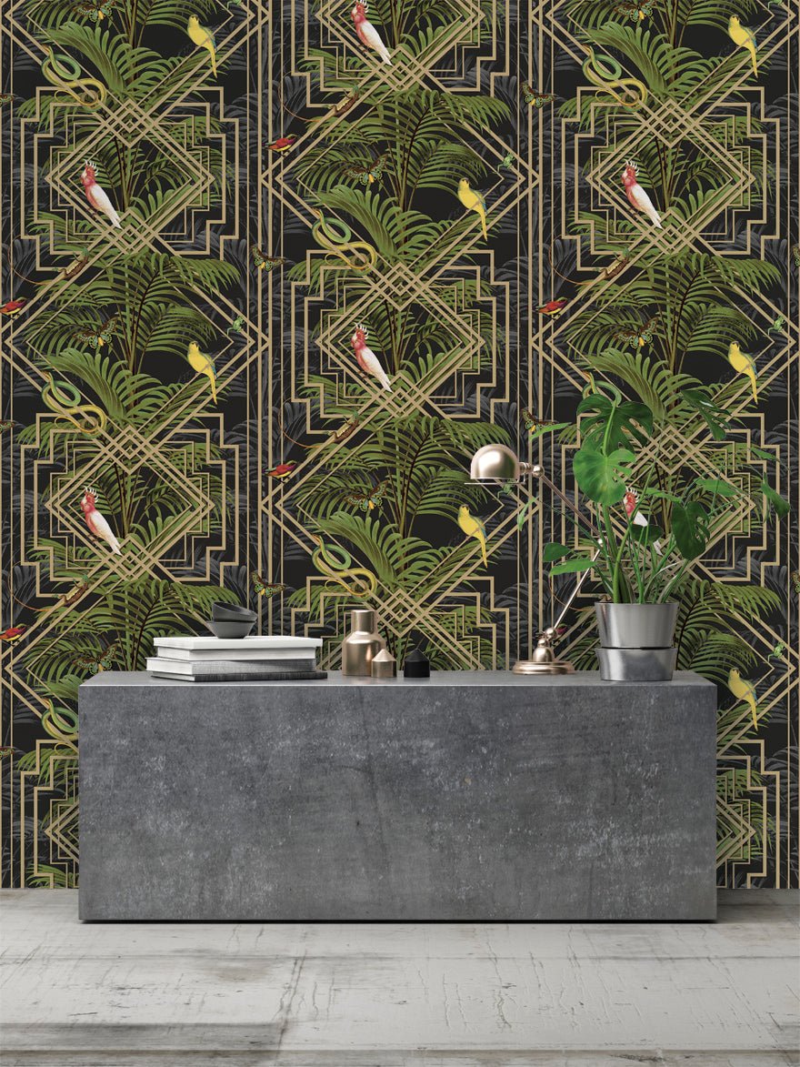 Akello Wallpaper - Black - Holden Décor - 90362 - Premier Wallcovering