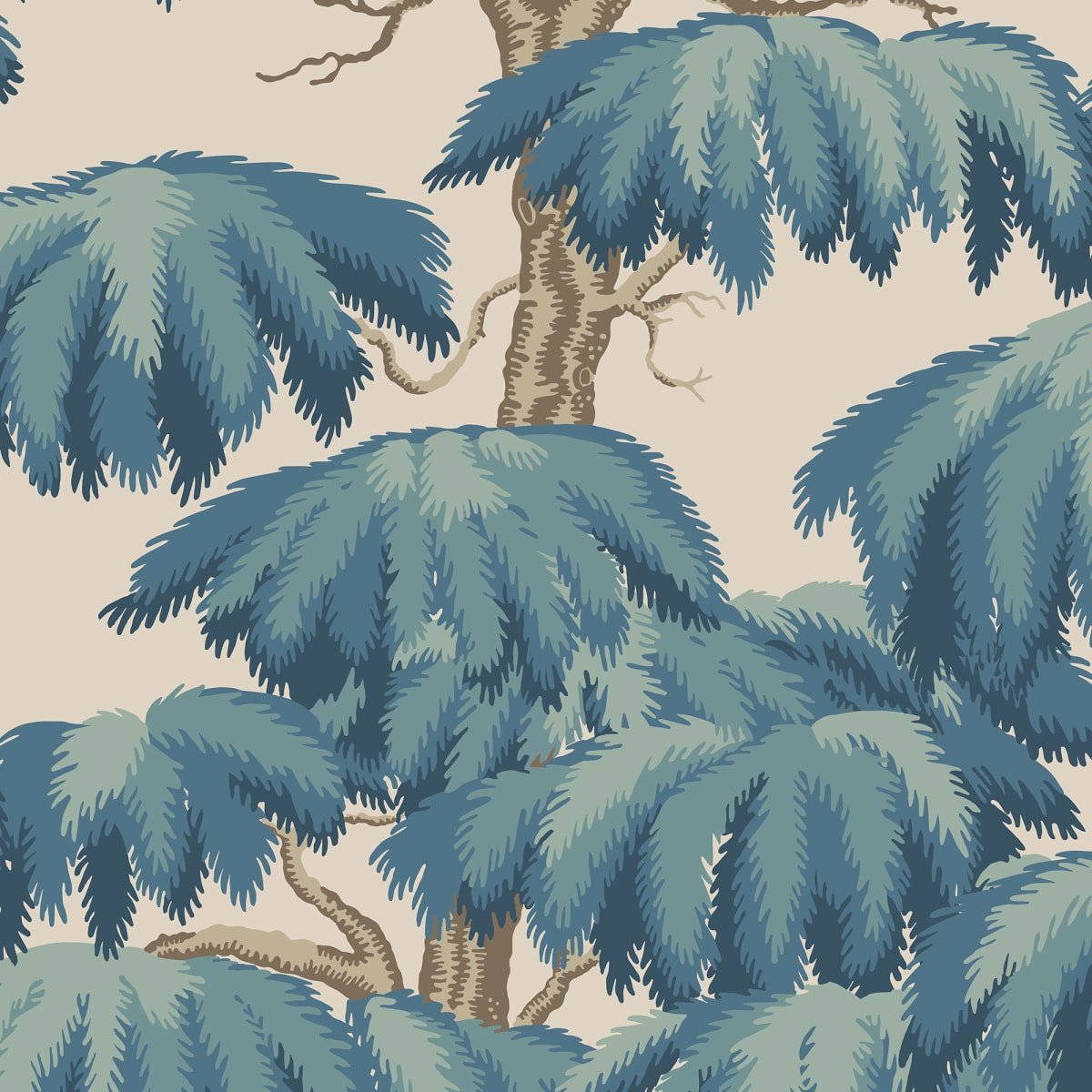 Alba Wallpaper - Teal - Sandberg - S10838 - Premier Wallcovering