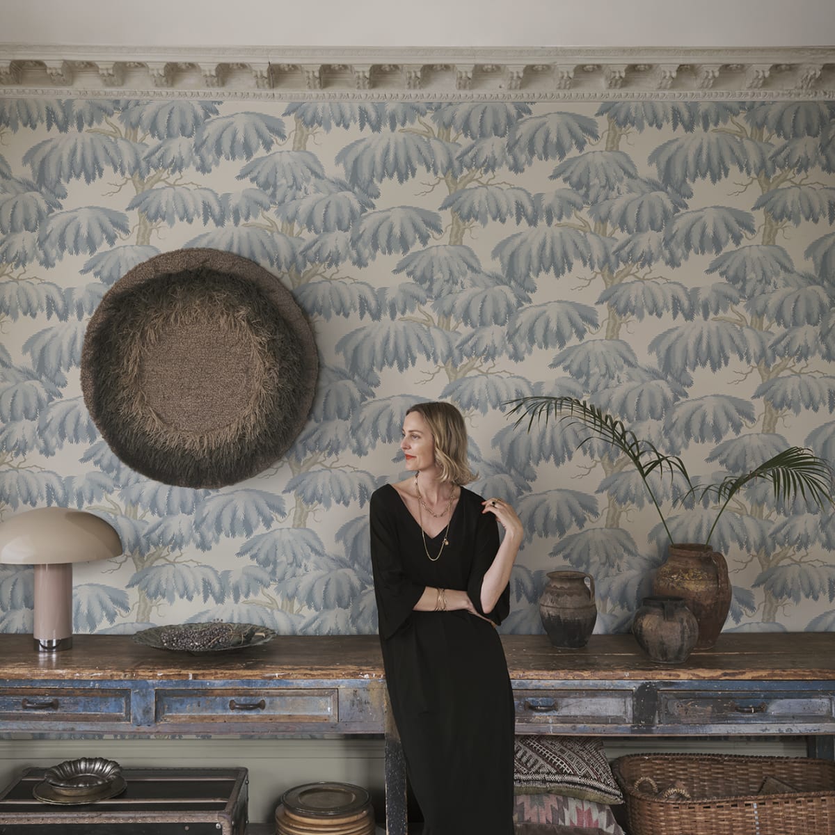 Alba Wallpaper - Light Blue - Sandberg - S10665 - Premier Wallcovering