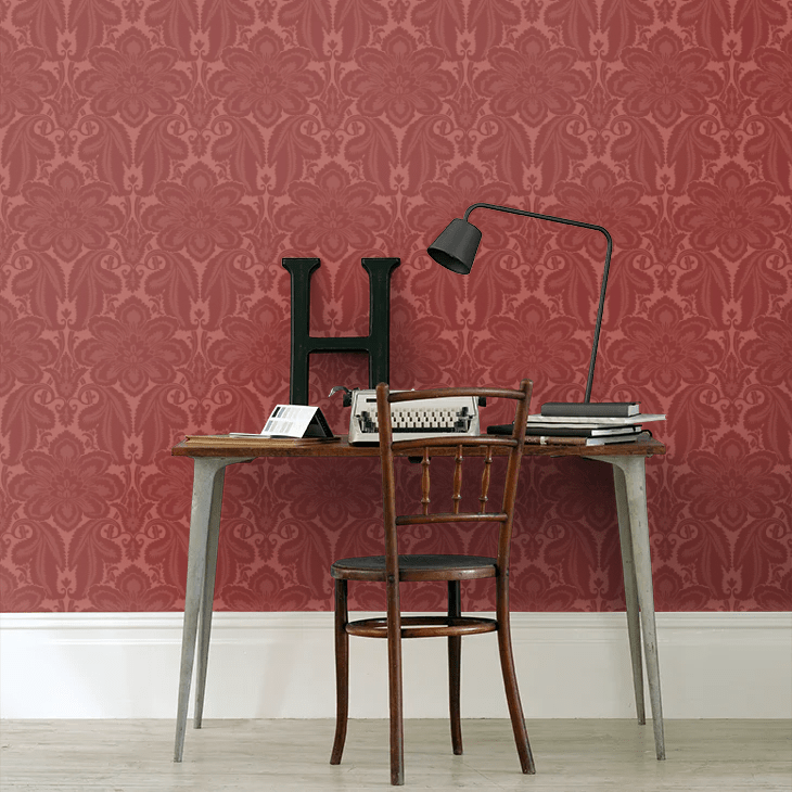 Albemarle St Wallpaper - Flame Red - Little Greene - 0251ALFLAME - Premier Wallcovering