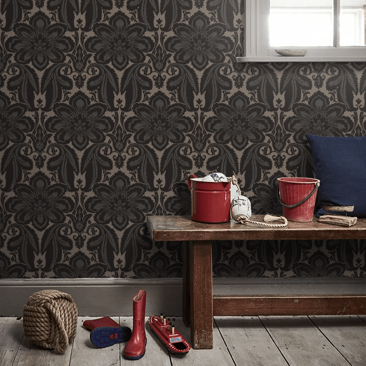 Albemarle St Wallpaper - Charcoal - Little Greene - 0251ALCHARC - Premier Wallcovering
