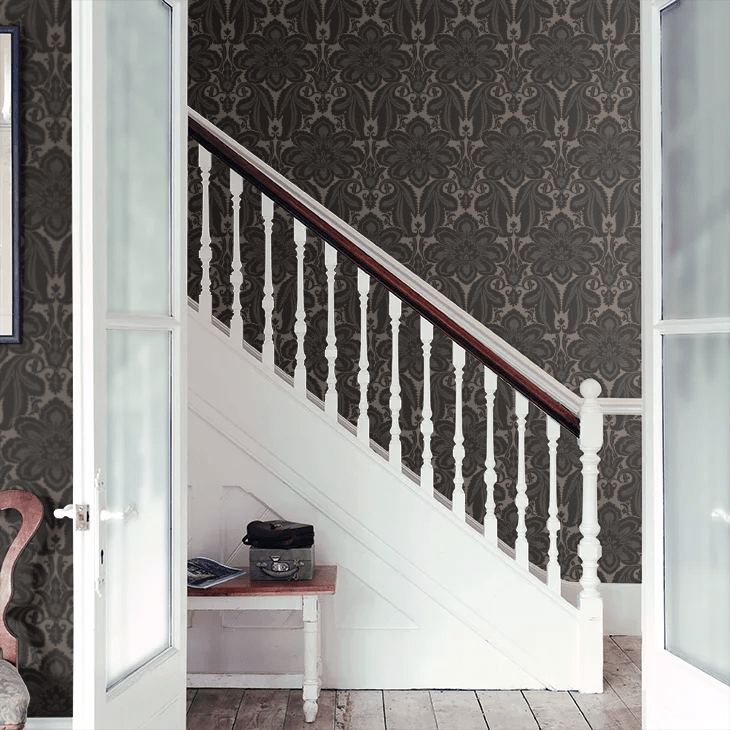 Albemarle St Wallpaper - Charcoal - Little Greene - 0251ALCHARC - Premier Wallcovering