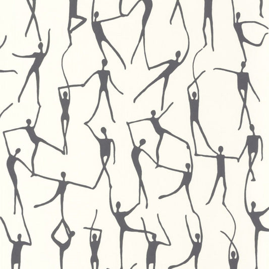 Alberto Iconic Wallpaper - Noir Gravure - Casadeco - 88420505 - Premier Wallcovering