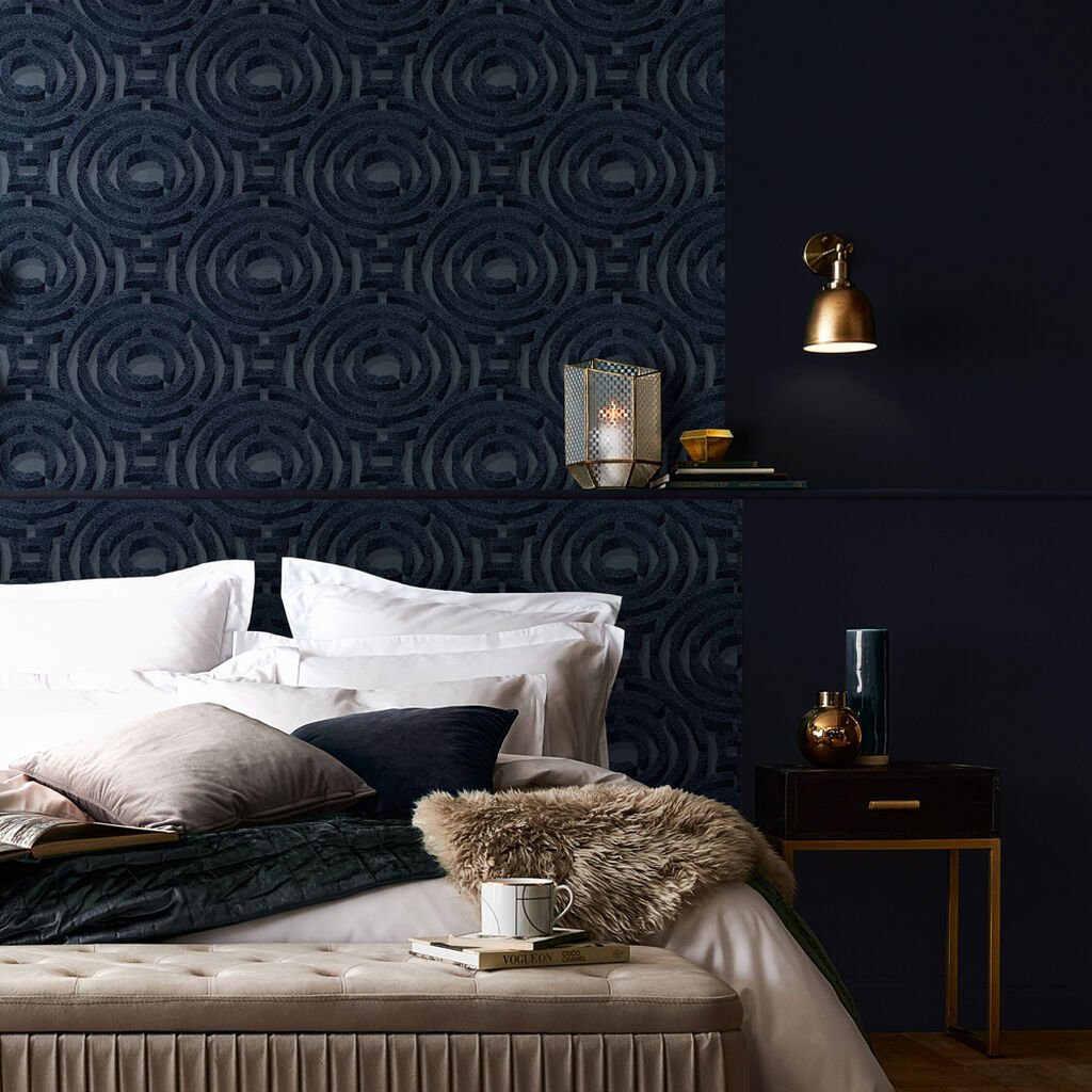 Alcazar Wallpaper - Noche - Graham & Brown - 113936 - Premier Wallcovering