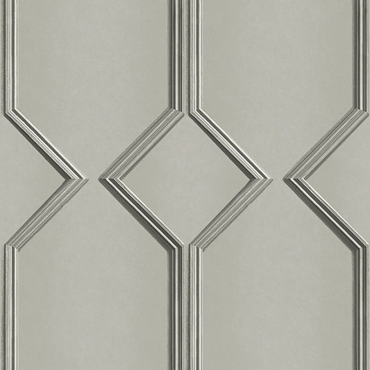 Alessia Panel Vinyl Wallpaper - Grey - Belgravia - 215 - Premier Wallcovering