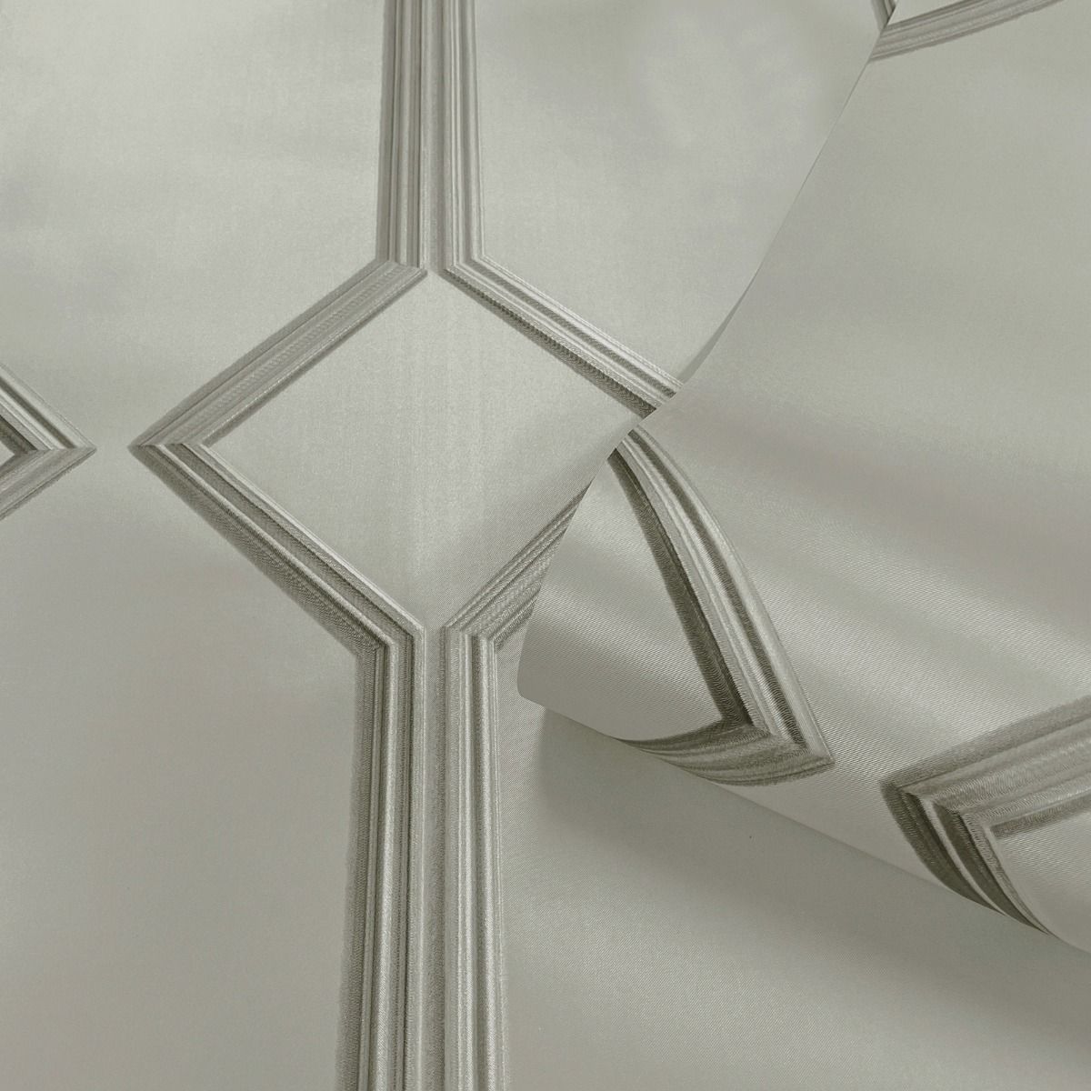 Alessia Panel Vinyl Wallpaper - Grey - Belgravia - 215 - Premier Wallcovering