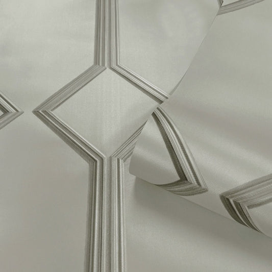 Alessia Panel Vinyl Wallpaper - Grey - Belgravia - 215 - Premier Wallcovering