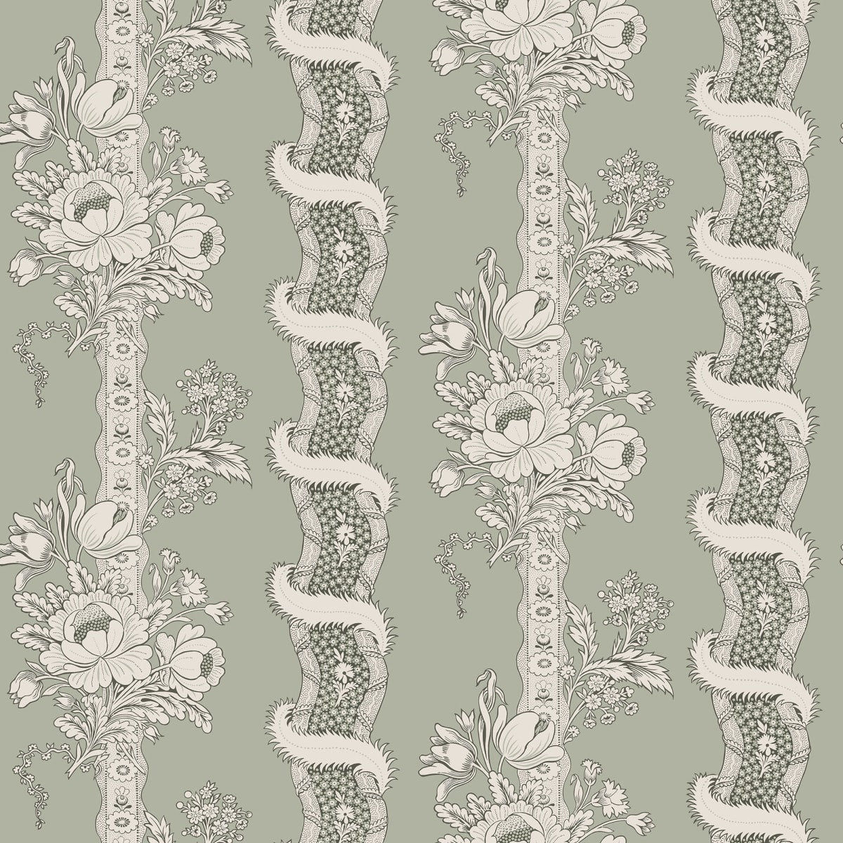 Alexandra Wallpaper - Sage Green - Sandberg - S10249 - Premier Wallcovering