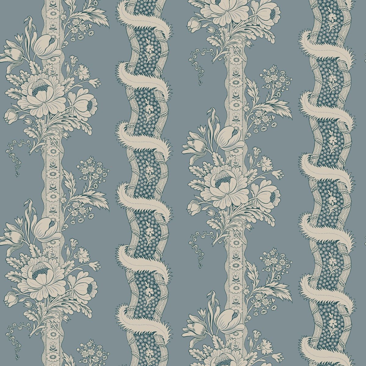 Alexandra Wallpaper - Misty Blue - Sandberg - S10250 - Premier Wallcovering