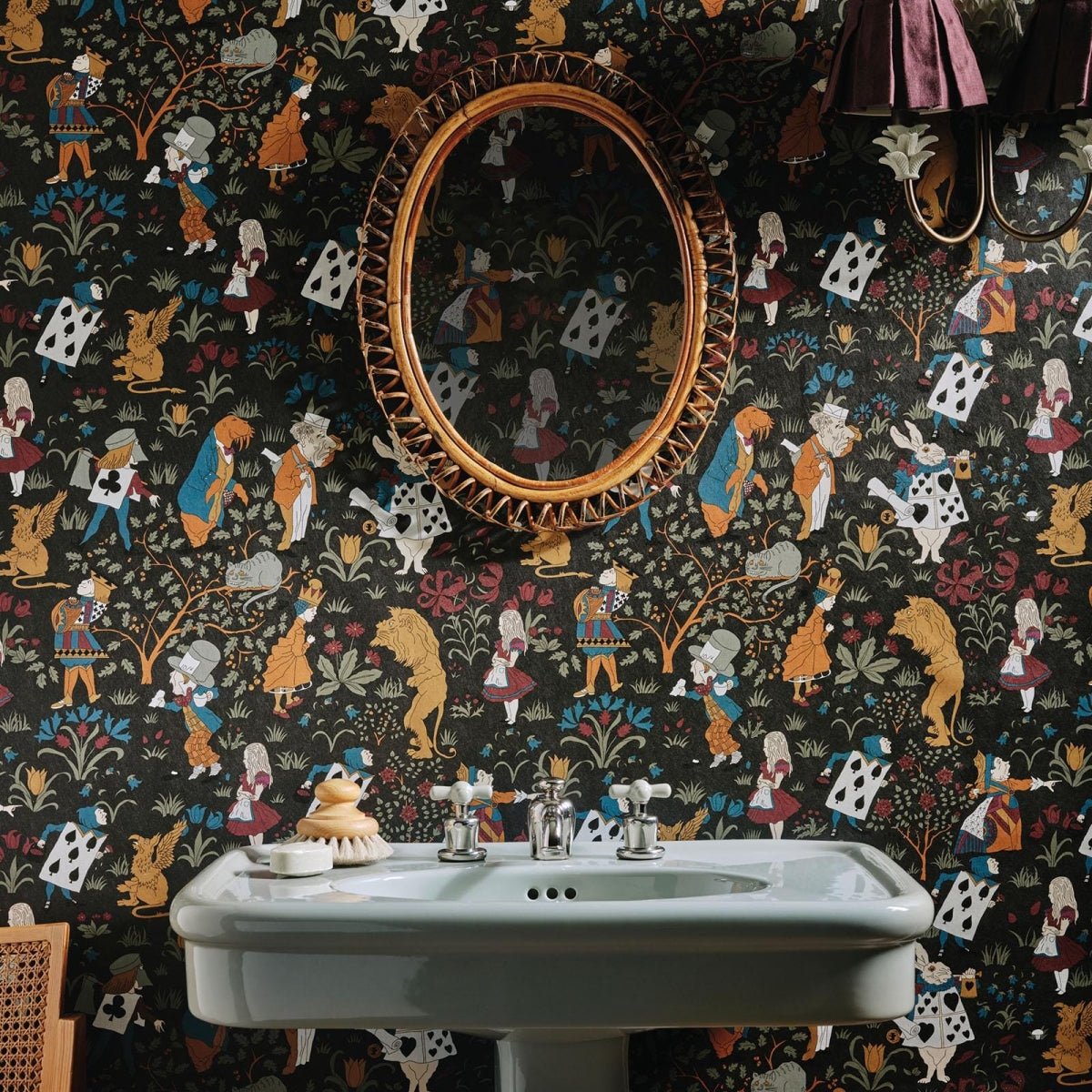 Alice In Wonderland Wallpaper - Noir - House of Hackney - 1 - WA - ALI - DI - NOI - XXX - Premier Wallcovering