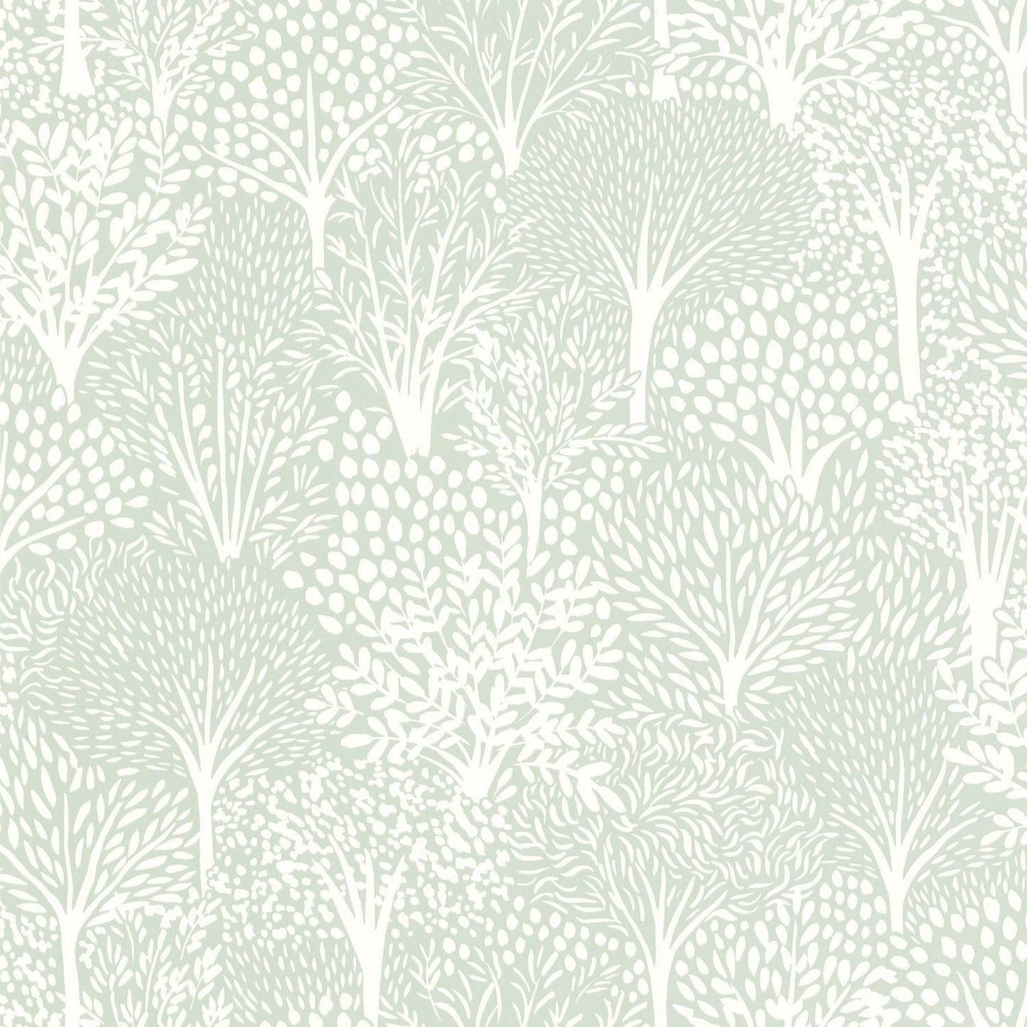 Alice Wallpaper - Vert D'eau Blanc - Caselio - 104407053 - Premier Wallcovering