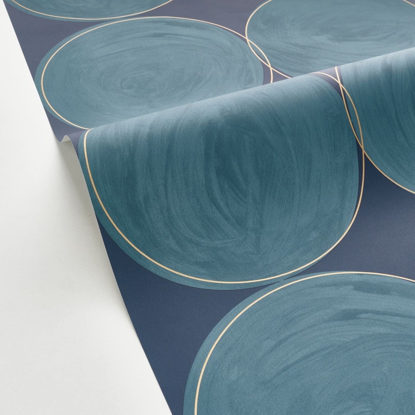 All Around Wallpaper - Bleu Canard - Caselio - 102886126 - Premier Wallcovering