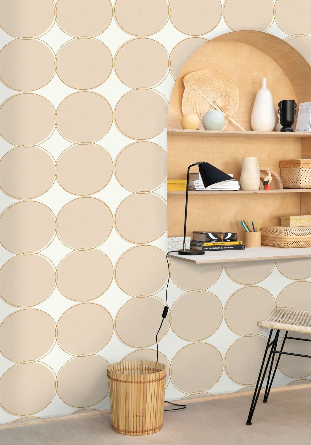 All Around Wallpaper - Beige Blanc - Caselio - 102881022 - Premier Wallcovering