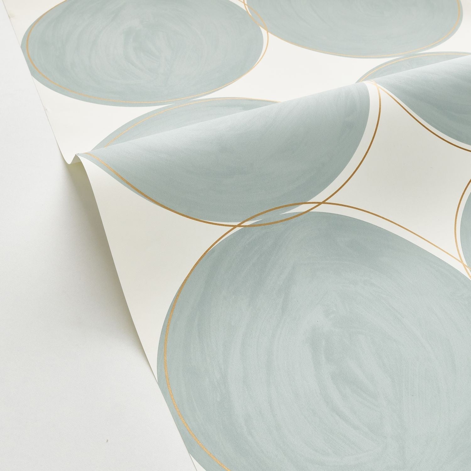 All Around Wallpaper - Bleu Fumee Dore - Caselio - 102886020 - Premier Wallcovering