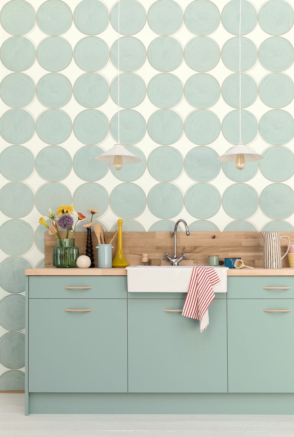 All Around Wallpaper - Bleu Fumee Dore - Caselio - 102886020 - Premier Wallcovering