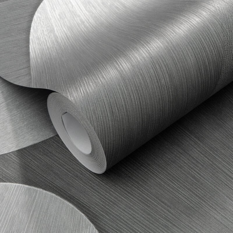 Allure Retro Geometric Metallic Wallpaper - Grey - Erismann - 10423 - 29 - Premier Wallcovering